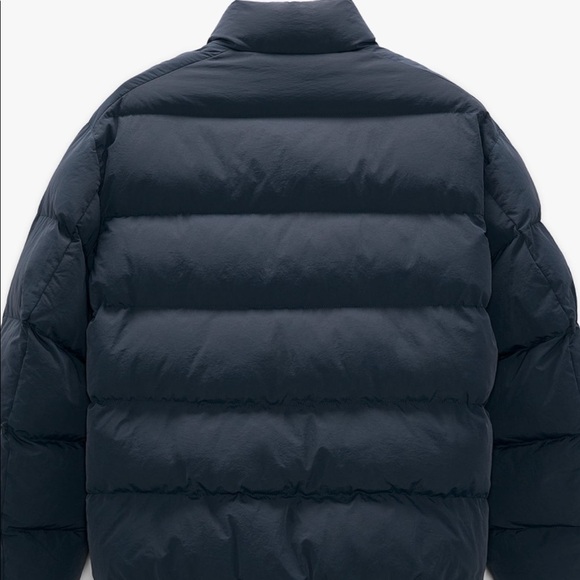 ZARA BASIC QUILTED JACKET Blue Puffer jacket. - Picture 9 of 10